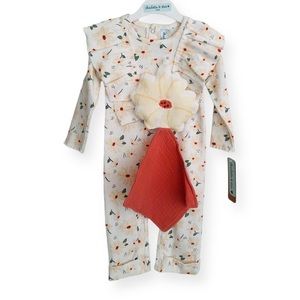 Charlotte & Star Baby Girls Coverall & Lovey Size 6-9 Months NWT